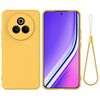 Custodia antiurto in silicone liquido Pure Color per Realme P3 Pro (giallo)