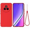 Custodia antiurto in silicone liquido Pure Color per Realme P3 Pro (rosso)