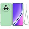 Custodia antiurto in silicone liquido Pure Color per Realme P3 Pro (verde)