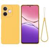 Custodia antiurto in silicone liquido color puro per OPPO A5 Pro 5G (giallo)