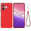 Custodia antiurto in silicone liquido color puro per OPPO A5 Pro 5G (rosso)