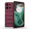 Custodia in TPU + flanella per Motorola Moto G75 5G Global Magic Shield (rosso vino)