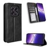 Custodia in pelle con texture retrò e fibbia magnetica globale per OPPO F29 5G (nera)