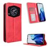 Custodia in pelle con texture retrò e fibbia magnetica per Cubot A30 (rosso)