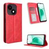Custodia in pelle con texture retrò e fibbia magnetica per ZTE Blade A35e Z2466 (rossa)