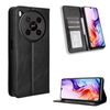 Custodia in pelle con texture retrò e fibbia magnetica per ZTE Blade V70 Max (nera)