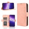Custodia in pelle con slot per carte di credito per OPPO F29 5G, effetto pelle di vitello (rosa)