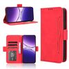 Custodia in pelle per OPPO F29 5G con texture in vitello e slot per schede (rossa)