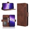Custodia in pelle con texture di vitello e slot per carte per OPPO F29 5G (marrone)