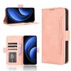 Custodia in pelle con slot per carte di credito per Blackview Oscal Tiger 13, effetto pelle di vitello (rosa)
