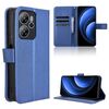 Custodia in pelle con texture a diamante per Blackview Oscal Tiger 13 (blu)