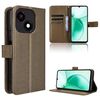 Custodia in pelle con texture a diamante per ZTE Blade A35e Z2466 (marrone)