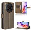Custodia in pelle con texture a diamante per ZTE Blade V70 Max (marrone)