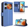 Custodia in pelle con texture a diamante per ZTE nubia Music 2 (blu)
