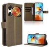Custodia in pelle con texture a diamante per ZTE Nubia Music 2 (marrone)