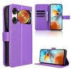 Custodia in pelle con texture a diamante per ZTE Nubia Music 2 (viola)