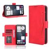 Custodia per telefono For Nothing Phone 3a Pro in pelle con texture di vitello e slot per carte (rosso)