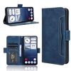 Custodia per telefono For Nothing Phone 3a in pelle con texture di vitello e slot per carte (blu)