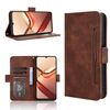 Custodia in pelle con texture in vitello effetto pelle di vitello per Doogee Note 58 / Note 58 Pro (marrone)