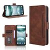 Custodia in pelle con texture di vitello per Umidigi G100 / G100A e slot per carte (marrone)
