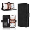 Custodia in pelle con texture di vitello per Umidigi Note 100 / Note 100A e slot per carte (nera)