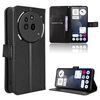Custodia per telefono For Nothing Phone 3a Pro in pelle con texture a diamante (nera)