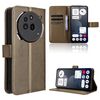 Custodia per telefono For Nothing Phone 3a Pro in pelle con texture a diamante (marrone)