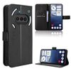 Custodia per telefono For Nothing Phone 3a in pelle con texture a diamante (nera)