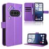 Custodia in pelle con texture a diamante per telefono For Nothing Phone 3a (viola)