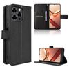 Custodia in pelle con texture a diamante per Doogee Note 58 / Note 58 Pro (nera)