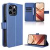Custodia in pelle con texture a diamante per Doogee Note 58 / Note 58 Pro (blu)