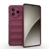 Custodia in TPU + flanella Magic Shield per Redmi K80 5G / Xiaomi Poco F7 Pro (rosso vino)