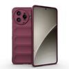 Custodia in TPU + flanella Magic Shield per Redmi K80 Pro 5G (rosso vino)