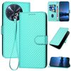 Custodia in pelle con fibbia in fibra di carbonio e cordino per TCL 50 XL 5G / 50 XL NxtPaper YX0070 (azzurro chiaro)