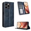 Custodia in pelle con texture retrò e fibbia magnetica per Doogee Note 58 / Note 58 Pro (blu)