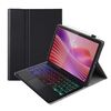Custodia per tablet in pelle con tastiera Bluetooth retroilluminata staccabile ultrasottile con touchpad per Lenovo Tab 10.1 / ZhaoYang K10C 10.1 AM29-AS (nero)