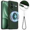 Custodia antiurto in silicone Magsafe per Redmi K80 Pro / Poco F7 Ultra (verde scuro)