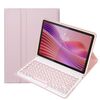 Custodia per tablet in pelle con tastiera Bluetooth con tasti rotondi staccabili ultrasottili YAM29 per Lenovo Tab 10.1 / ZhaoYang K10C 10.1 (rosa e bianco)