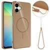 Custodia antiurto in TPU lucido per Samsung Galaxy F06 5G / M06 5G con cordino (oro)