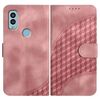 Custodia in pelle con stampa testa di elefante e cordino per telefono Kyocera Android One S10 / S9 YX0060 (rosa)