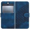 Custodia in pelle con cordino per telefono Kyocera Basio 3 YX0060 con stampa a testa di elefante (blu reale)