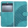 Custodia in pelle con cordino per telefono Kyocera Basio 3 YX0060 con stampa a testa di elefante (azzurro chiaro)