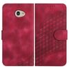 Custodia in pelle con stampa testa di elefante per Kyocera Basio 4 / Kantan Sumaho 2 A001KC YX0060 e cordino (rosso rosa)