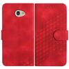 Custodia in pelle con stampa testa di elefante per Kyocera Basio 4 / Kantan Sumaho 2 A001KC YX0060 e cordino (rosso)