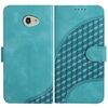 Custodia in pelle con stampa testa di elefante per Kyocera Basio 4 / Kantan Sumaho 2 A001KC YX0060 e cordino (azzurro chiaro)