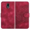 Custodia in pelle con cordino per telefono Kyocera DIGNO BX YX0060 con stampa a testa di elefante (rosso rosa)