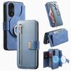 Custodia in pelle con blocco RFID e MagSafe per OPPO Reno8 T 5G / A1 Pro con cerniera ad anello e portafoglio (blu)