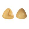Inserti in silicone ispessito bifacciale, coppette assorbilatte triangolari, taglia: S/A (colore pelle media con riquadro arancione)