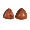 Inserti in silicone ispessito bifacciale che raccolgono coppette assorbilatte triangolari, taglia: L/C (pelle marrone con scatola arancione)