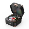 AVWOO A17 Mini altoparlante Bluetooth con grammofono retrò con luce colorata (nero)
